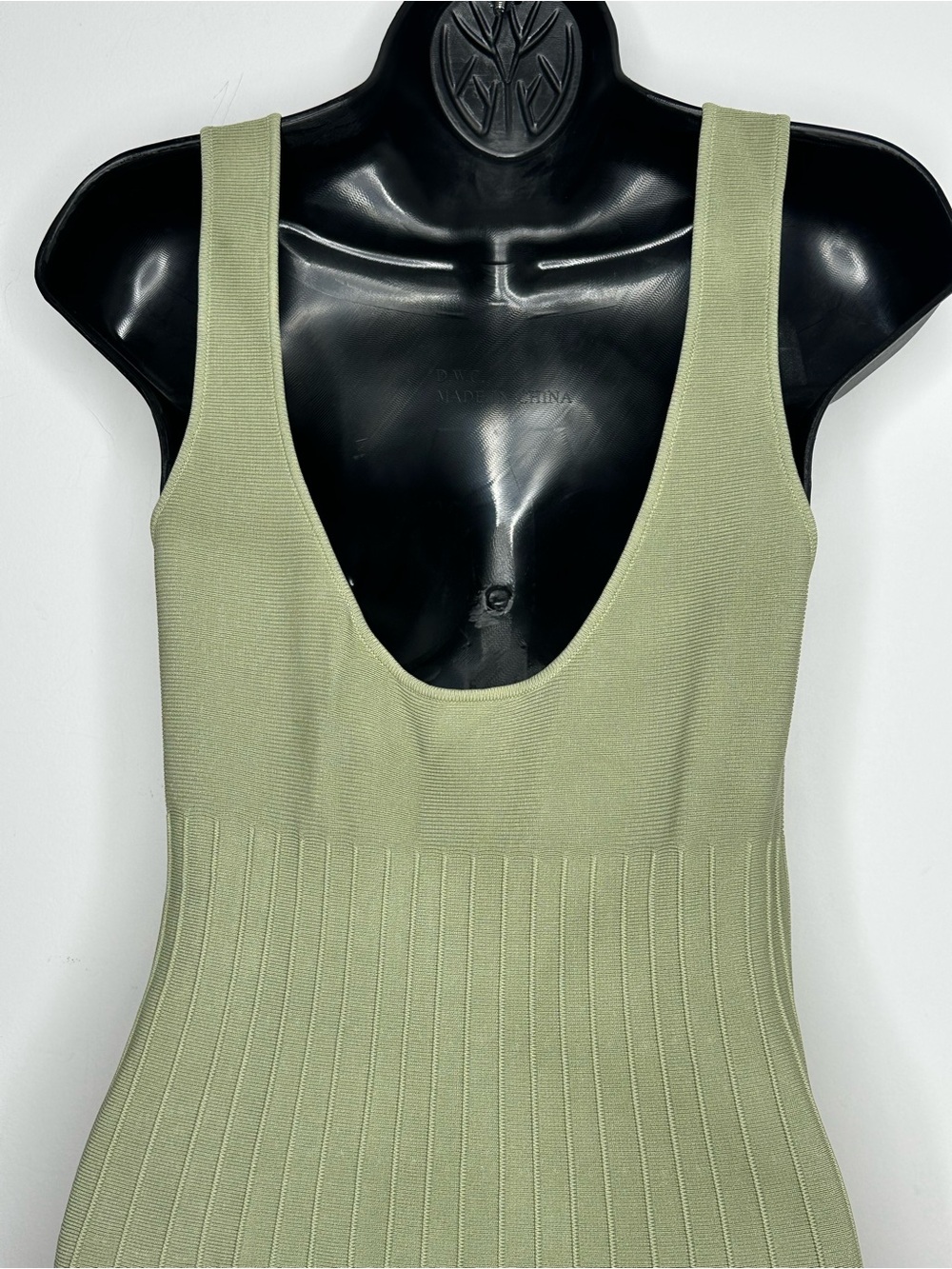 Staud knitted Tie Dye Ellison Pleated pale jade ombré dress size Large - Picture 7 of 10